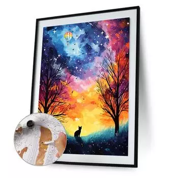 T0# Набор для рисования по номерам на холсте DIY Картина маслом на закате Декор для дома 40x