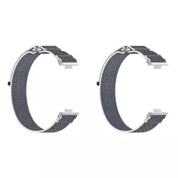 T0# Nylon Woven Strap Adjustable Watch Wristband for Huawei Watch Fit 3 (Green G