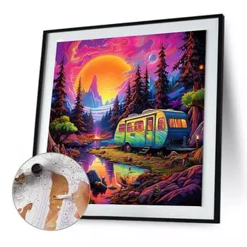 T0# Paint By Numbers Kit On Canvas DIY Oil Art Picnic Picture Home Wall Decor40x