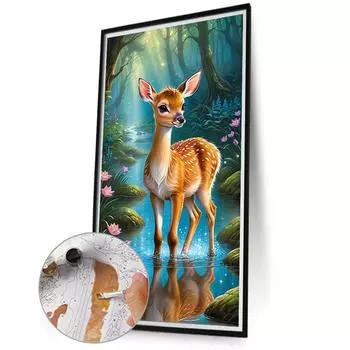 T0# Paint By Numbers Kit On Canvas DIY Oil Art Deer Picture Home Wall Decor 40x8