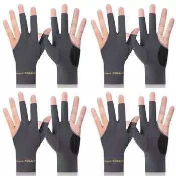 T0# Перчатки для бильярда Перчатки для снукера с тремя пальцами Дышащие принадлежности для бильярда (Грей Ле