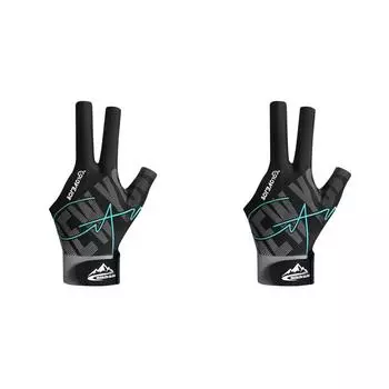 T0# Перчатки для бильярда Перчатки с тремя пальцами Противоскользящие перчатки для левой руки (Серый L)