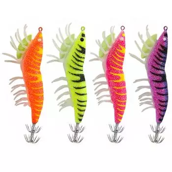 T0 # Полезный светящийся крючок для кальмара Искусственная приманка для ловли креветок Рыболовные инструменты Supp B