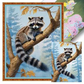 T0# Полная вышивка Эко-хлопковая нить 11CT Печатный набор для вышивки крестом с изображением животных Искусство JL800