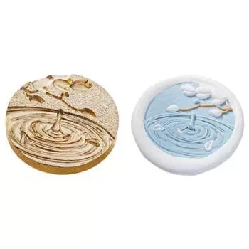 T0# Серия Океанов Герметизирующий воск Медная головка 3D Рельефная эмалевая восковая головка для свадьбы C