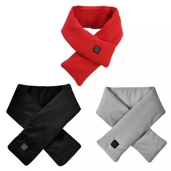 T0 # шарф с подогревом, теплый нагрудник, шарф с электрическим подогревом, мягкий для кемпинга на открытом воздухе, привет Red