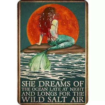 T0# Винтажная металлическая пластина Девушка прямоугольная железная картина настенное искусство домашний бар декор 1