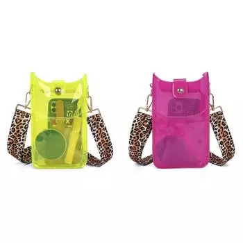 T0 # Женская модная сумка-мессенджер из ПВХ, кошелек для мобильного телефона, простая сумка на ремне (желтый)