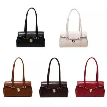 T0 # Женская повседневная модная сумка через плечо Кожаная сумка-тоут Сумка подмышками для поездок на работу красный