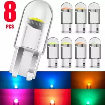 T10 Crystal Integrated Lights 7 цветов Клиновая подсветка номерного знака Потолочный индикатор Лампа для чтения Автомобильная светодиодная кристаллическая сигнальная лампа 1pcs