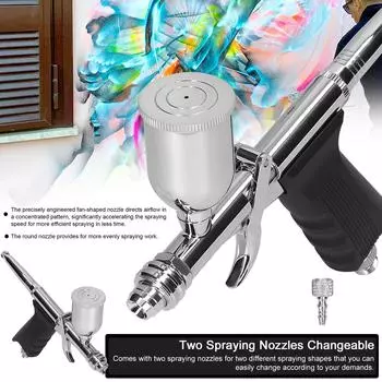 T217B Аэрограф комплект ручной аэрограф с 15CC емкостей для краски для модели автомобиля DIY покраска макияж ногтей 0.5mm разноцветный