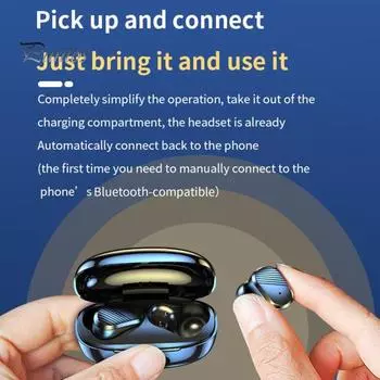 T2 Беспроводные наушники Мини-вкладыши LED Цифровой дисплей Спортивные стерео Bluetooth-совместимые 5.2 Гарнитуры для мобильного телефона чёрный