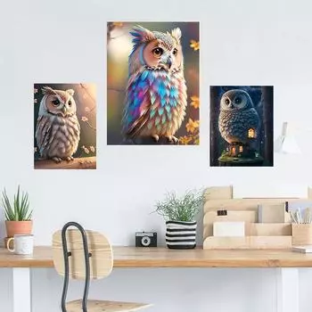 T373# Милая забавная сова животное настенная наклейка туалет декор гостиная шкаф холодильник домашние наклейки 10cm(3.9 inch)