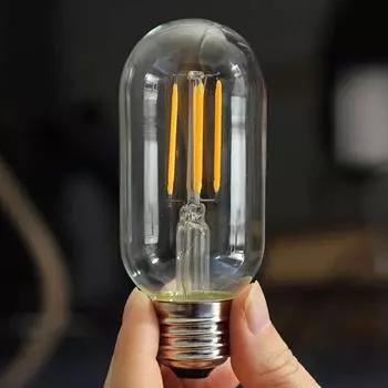 T45 4W E27 Винтажная ретро светодиодная лампа накаливания теплого белого цвета, эквивалент 30W ST246