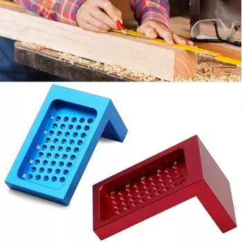 T50 Деревообрабатывающая линейка для разметки, линейка с отверстиями, Т-образная линейка из алюминиевого сплава, сделай сам, мини-деревообрабатывающая линейка для разметки синий