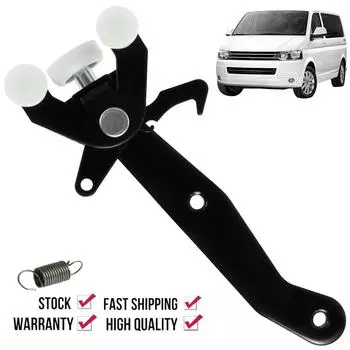 T5 Роликовый механизм для раздвижной двери Профессиональный ролик для раздвижной двери T5 Нижний левый прочный шарнир для раздвижной двери 7H0843397AA, 7H0843387AB чёрный