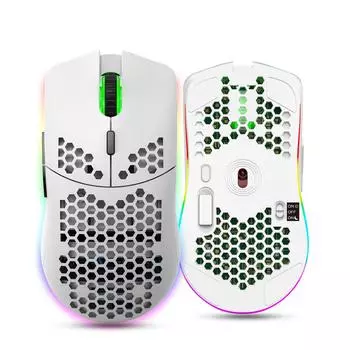 T66 RGB 2.4G Wireless Gaming Mouse RGB Lighting Charging Mouse with Adjustable DPI Ergonomic Design for Desktop Laptop чёрный