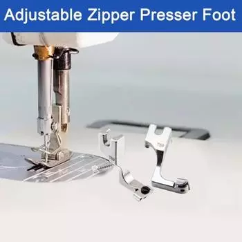 T69 Регулируемая прижимная лапка для потайной молнии, стальная прижимная лапка для швейной машины 1pc