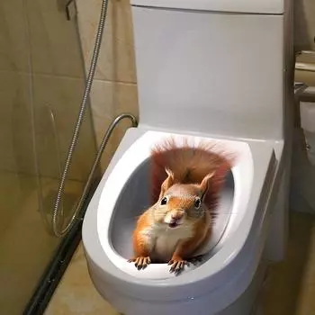 T750 # креативный стикер на стену с изображением животных, декор для ванной комнаты, туалета, гостиной, шкафа, украшения дома, наклейки, украсить самоклеющуюся фреску A-29x35cm-PET