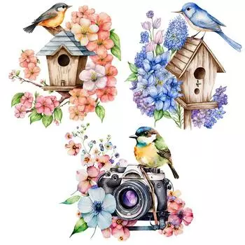 T760 # теплая наклейка на стену с изображением птицы, фон для детской комнаты, украшение для дома, настенная роспись, обои для гостиной, забавная наклейка A-28x30cm-PET