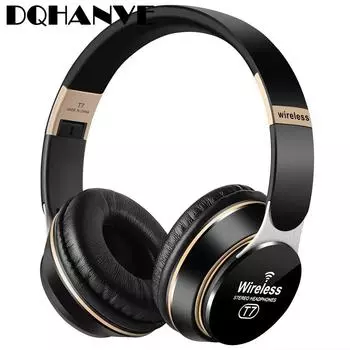 T7 Наушники Bluetooth с креплением на голову, мобильный телефон, музыка, складные подарочные наушники, сабвуфер, стереонаушники, гарнитура чёрный