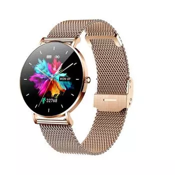 T8 Fashion Lady Smart Watch AMOLED Screen 6.8mm Ultra Thin Womens Band Monitoring Health Watch Female Smartwatch