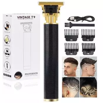 T9 Usb электрическая машинка для стрижки волос для мужчин машинка для стрижки волос аккумуляторная мужская бритва триммер технический триммер для бороды золотой
