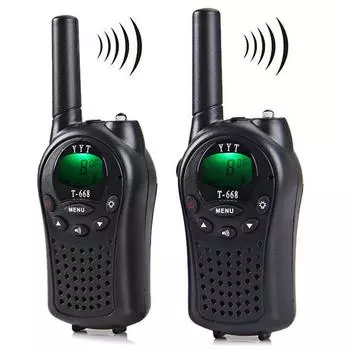 Т-668 ЖК-экран Рация Твинталкер Пмр автоматическое сканирование 8 каналов диапазон 6 км чёрный