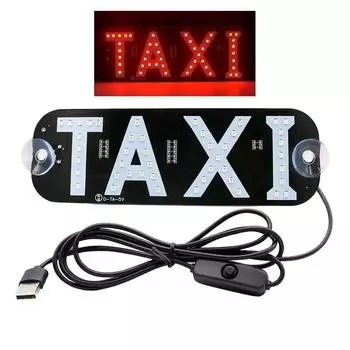 T-A-X-I LED Taxi Sign Light Multi-Color Auto Indicator Lamp Taxi Led Light Car Accessory