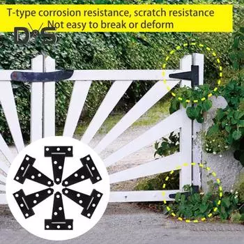 Т-образные петли для дверей сарая, нержавеющие, устойчивые к коррозии, простые в установке, универсальный дизайн, сверхмощные петли для фурнитуры дверей сарая. 6pcs
