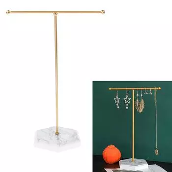 Т-образные серьги, кольцо, ожерелье, часы, подвеска, полка, подставка для ювелирных изделий белый