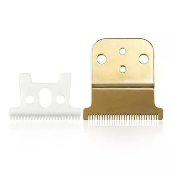 Т-образный сменный нож для Andis Модель D8 GTO Белая керамика+Золотая нержавеющая сталь