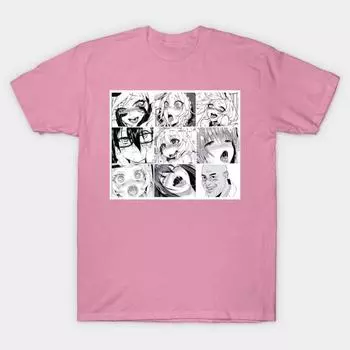 T Рубашка женщин Ahegao Harajuku Печать Кавайи футболка Летний короткий рукав женский футболка Top Tee S