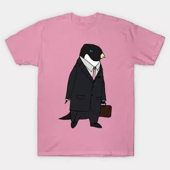 T Рубашка женщин Бизнес Пингвин Harajuku Печать Кавайи футболка Летний короткий рукав женский футболка Top Tee S