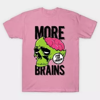 T Рубашка женщин Больше мозгов Harajuku Печать Кавайи Футболка Летний короткий рукав женский футболка Top Tee S розовый