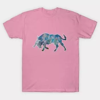 T Рубашка женщин Bull Lowpoly Harajuku Печать Кавайи футболка Летний короткий рукав женский футболка Top Tee S