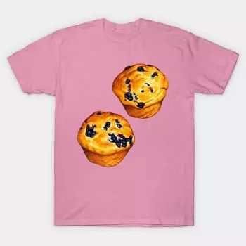 T Рубашка женщин Черника Маффин Harajuku Печать Кавайи футболка Летний короткий рукав женский футболка Top Tee S