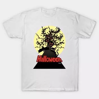 T Рубашка женщин Хэллоуин Harajuku Печать Кавайи футболка Летний короткий рукав женский футболка Top Tee S