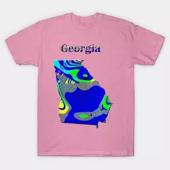 T Рубашка женщин Карта Грузии Harajuku Печать Кавайи Футболка Летний короткий рукав женский футболка Top Tee S