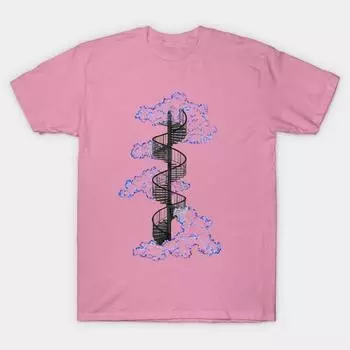 T Рубашка женщин Лестница в небо Harajuku Печать Кавайи Футболка Летний короткий рукав женский футболка Top Tee S