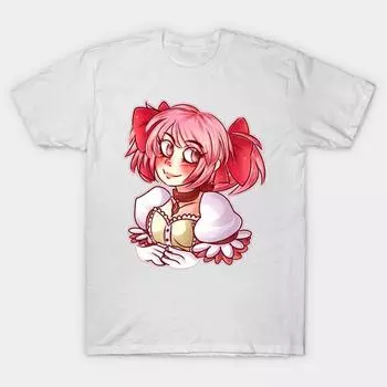 T Рубашка женщин Мадока Harajuku Печать Кавайи Футболка Летний короткий рукав женский футболка Top Tee S