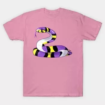 T Рубашка женщин Небинарная змея Harajuku Печать Кавайи футболка Летний короткий рукав женский футболка Top Tee S
