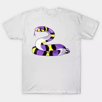 T Рубашка женщин Небинарная змея Harajuku Печать Кавайи футболка Летний короткий рукав женский футболка Top Tee S