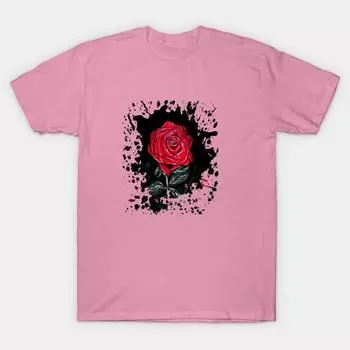 T Рубашка женщин Ночная Роза Harajuku Печать Кавайи Футболка Летний короткий рукав женский футболка Top Tee S