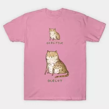T Рубашка женщин Оселиттл Оцелот Harajuku Печать Кавайи Футболка Летний короткий рукав женский футболка Top Tee S