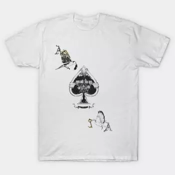 T Рубашка женщин Пиковый туз Harajuku Печать Кавайи Футболка Летний короткий рукав женский футболка Top Tee S