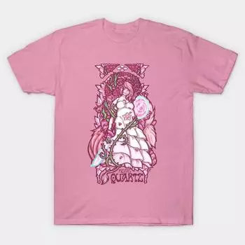 T Рубашка женщин Роза Ар Нуво Harajuku Печать Кавайи Футболка Летний короткий рукав женский футболка Top Tee S