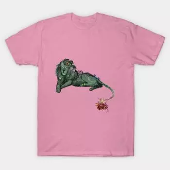 T Рубашка женщин Сад Лев Harajuku Печать Кавайи футболка Летний короткий рукав женский футболка Top Tee S