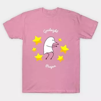 T Рубашка женщин Спокойной ночи Пунпун Harajuku Печать Кавайи футболка Летний короткий рукав женский футболка Top Tee S розовый