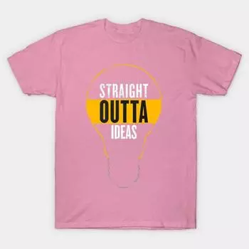 T Рубашка женщин Straight Outta Ideas Harajuku Печать Кавайи футболка Летний короткий рукав женский футболка Top Tee S